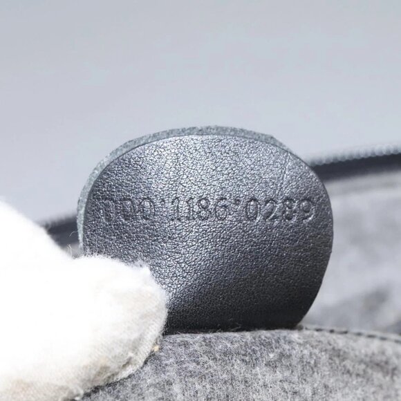 GUCCI Bamboo Hand Bag Leather 2way Black Gold - Picture 14 of 16